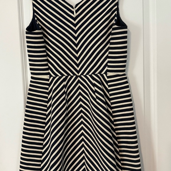 Maeve Mitered Stripe Fit And Flare Dress - Picture 5 of 7